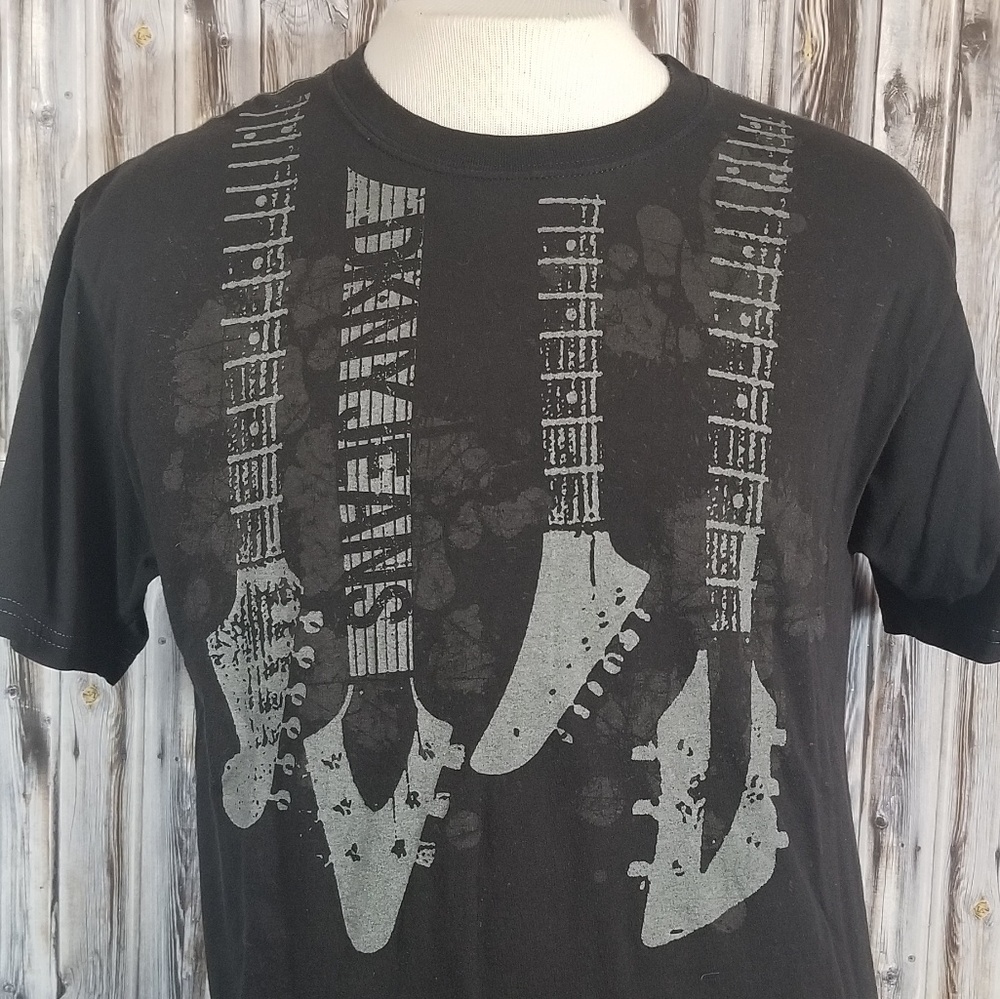 DKNY Jeans Guitar Mens Tee Black L G2